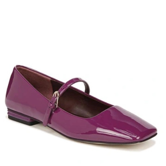 Franco Sarto Tinsley square toe Mary Jane Patent leather Raspberry Purple sz 8 - Picture 1 of 13
